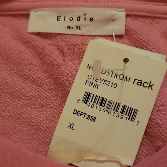 đ
șElodie Womens Crew Neck Longâ Sleeve Pullover SweatshirtâPink Size XL NWT - Picture 3 of 4